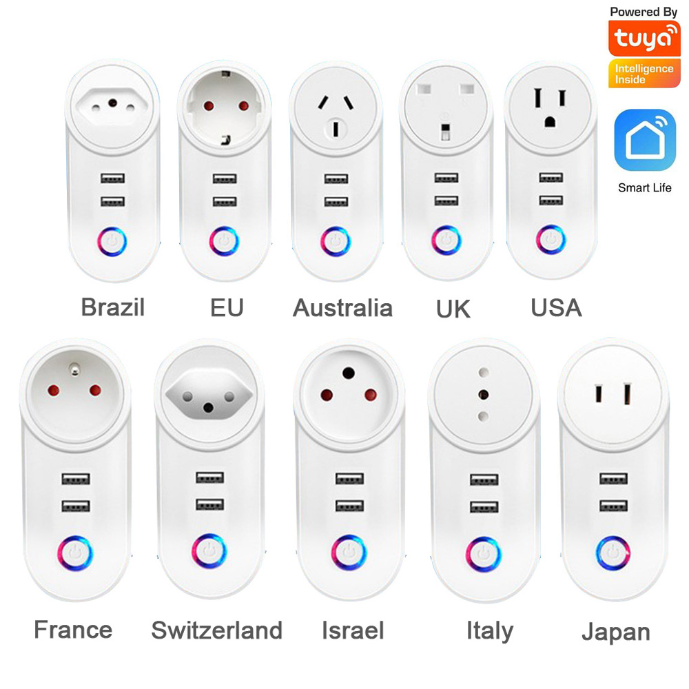 Smart Home Energy App - Tuya-Prise d'alimentation WiFi intelligente sans fil