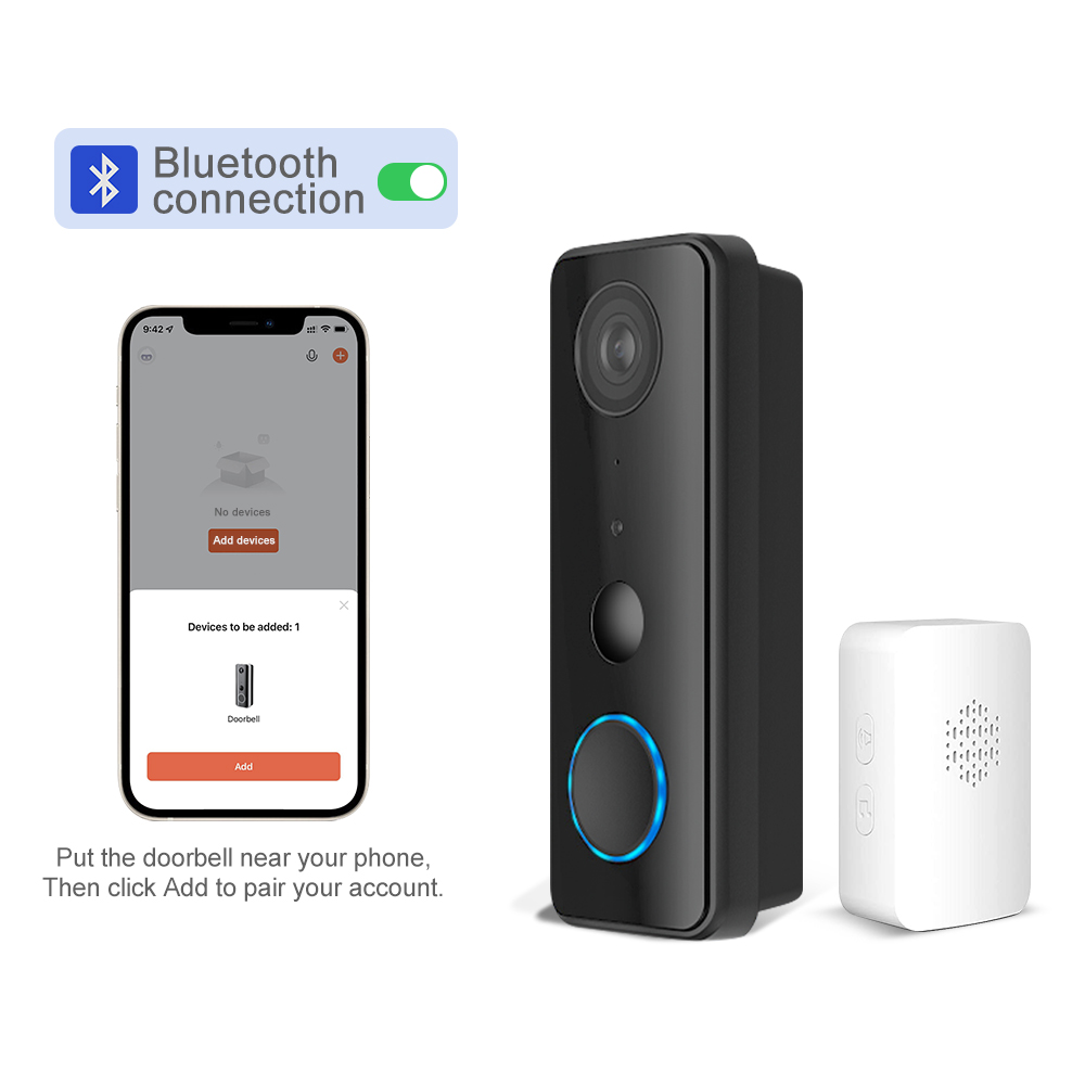 Wifi Doorbell Camera - Sonnette vidéo WIFI 2MP 1080P avec