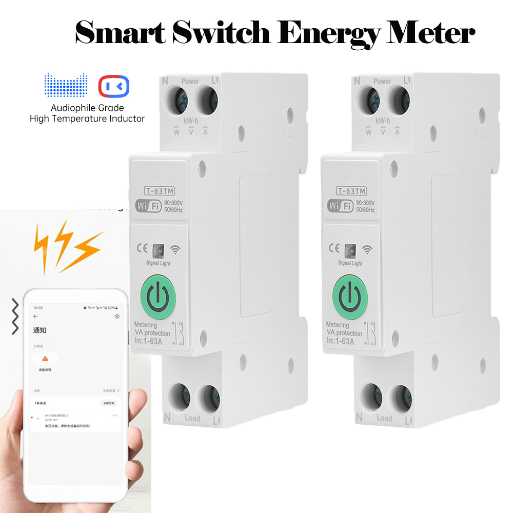 Smart Home Energy App - Disjoncteur intelligent WIFI avec mesure 63A1P,