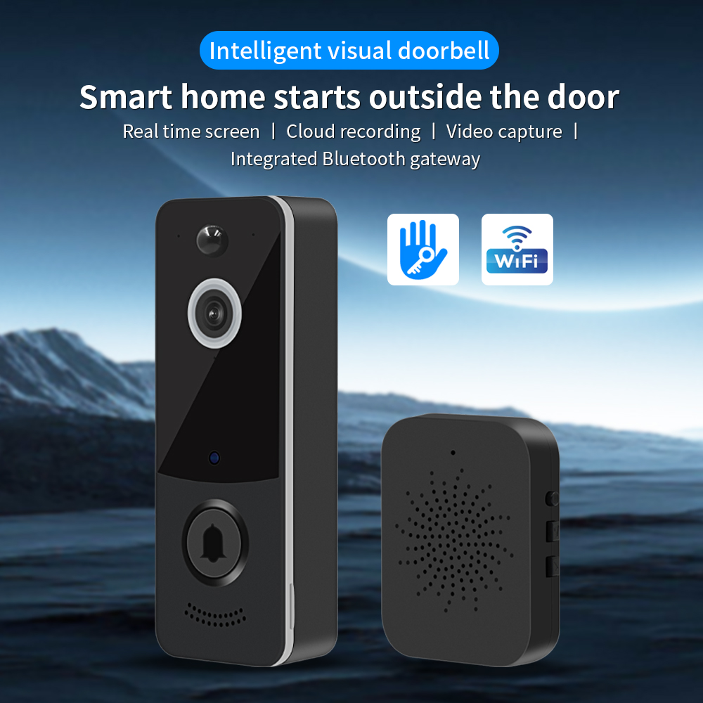 Wifi Doorbell Camera - Sonnette vidéo WIFI 1080P, application TTLOCK,