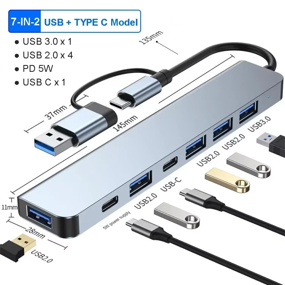 Smart Home Hub 2 - Hub USB-C 7-en-2 : Adaptateur Multiport
