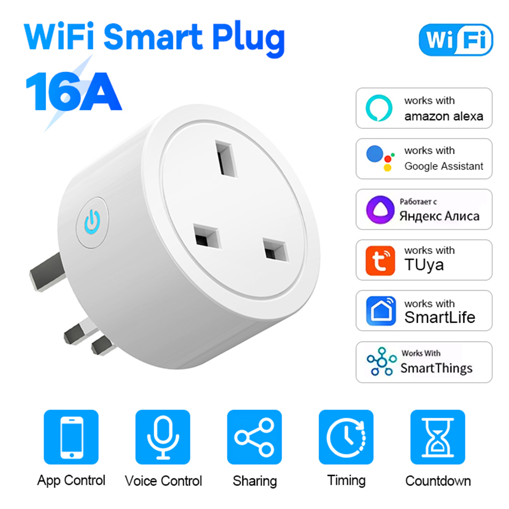 Smart Home Energy App - Prise intelligente WiFi 16A prise britannique