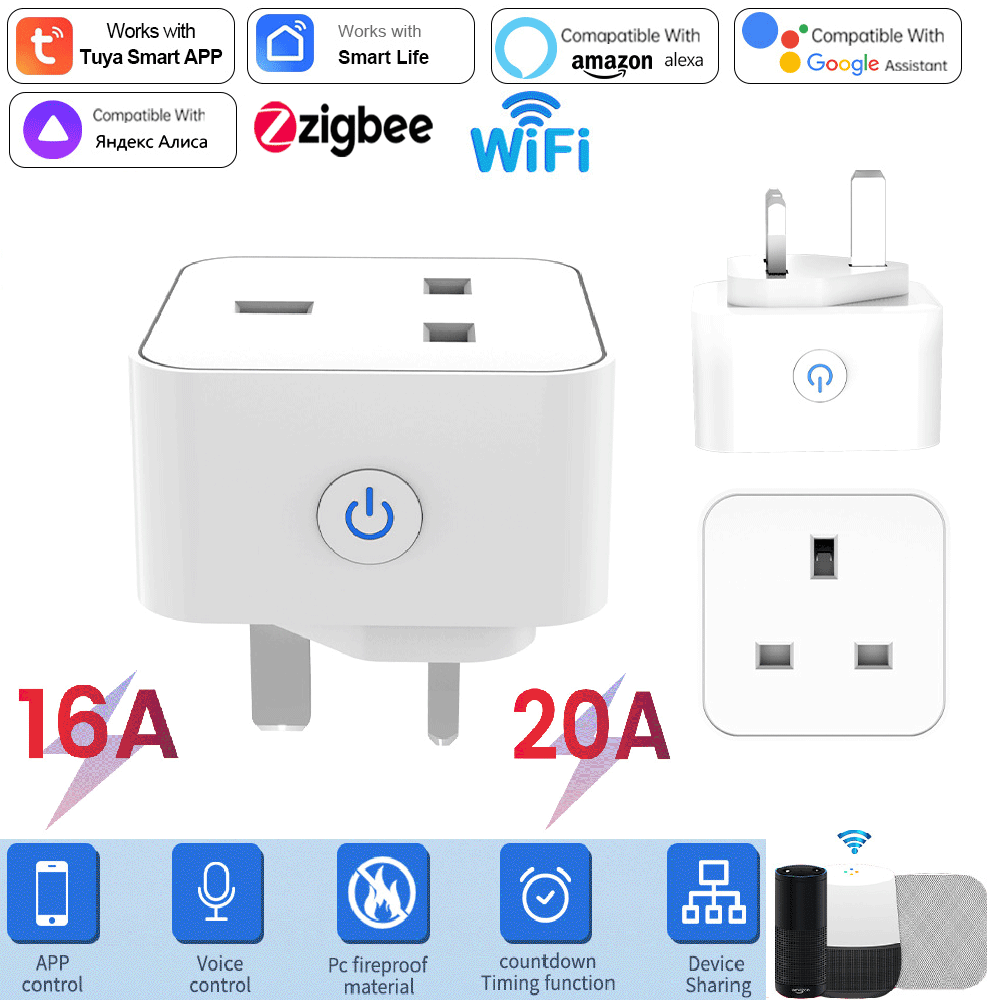 Smart Home Energy - Prise intelligente Tuya 16A/20A WiFi ou