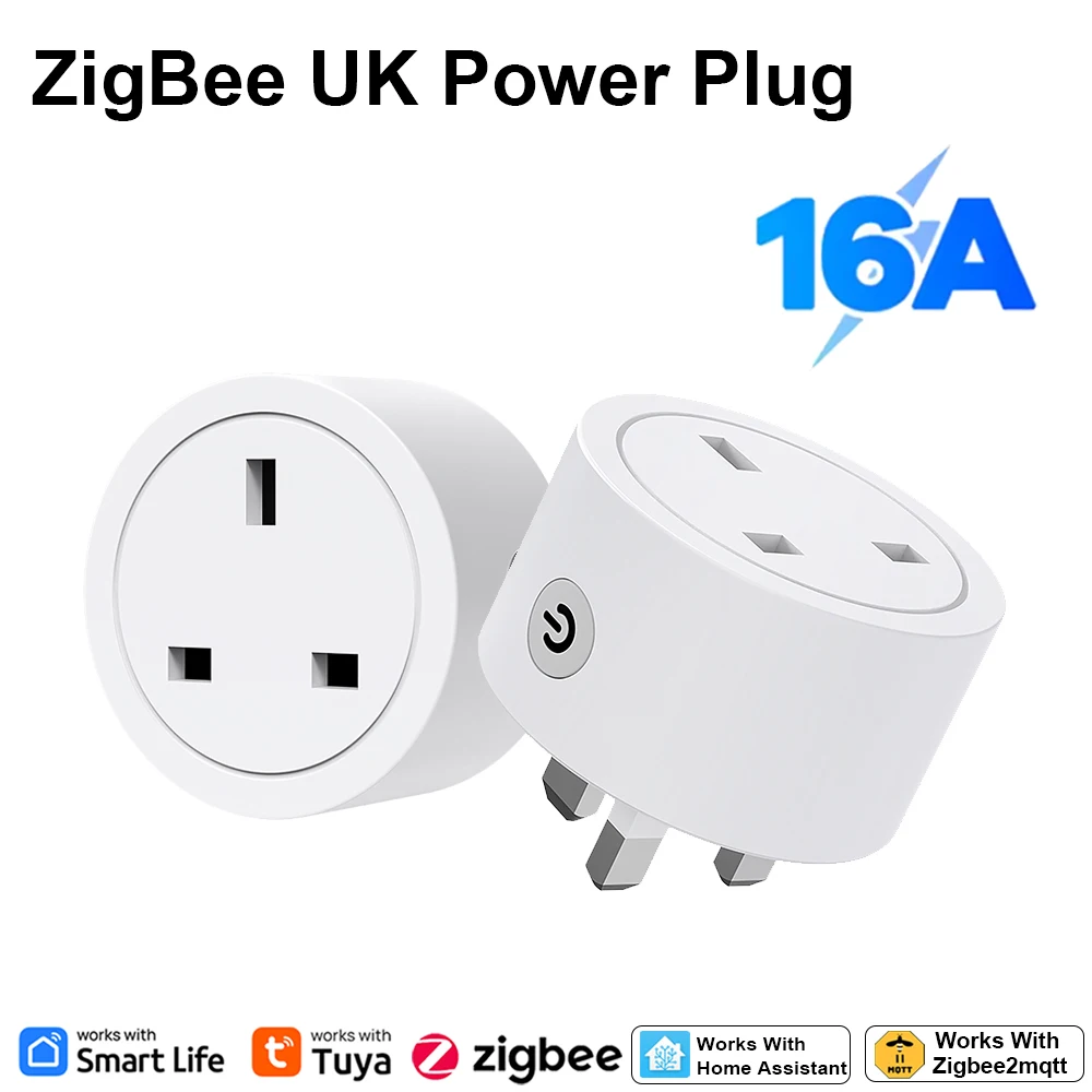 Smart Home Energy - Prise intelligente Zigbee 16A, prise britannique,