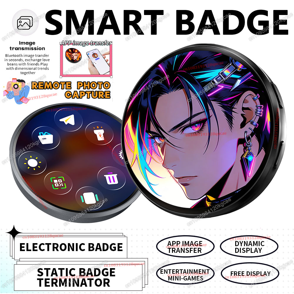Smart Home Icon - Nouveau badge électronique d'anime avec écran