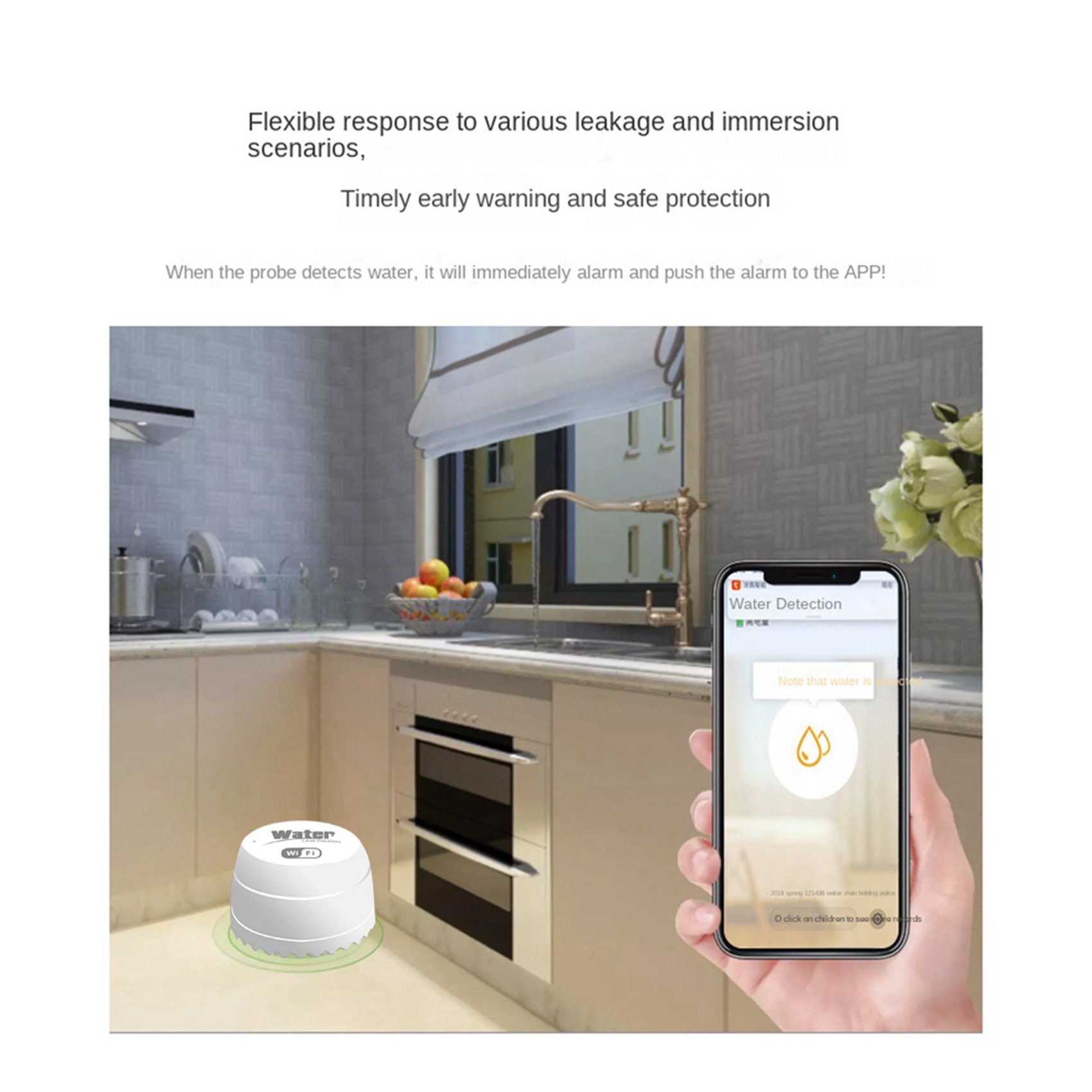 Wifi Water Sensor - ABKW-3X Détecteur de fuite d'eau intelligent
