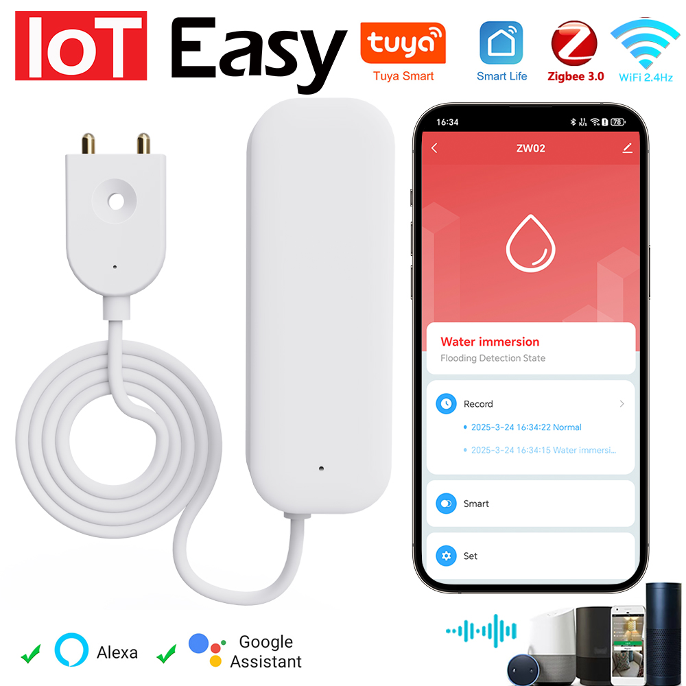 Wifi Water Sensor - Tuya WiFi ZigBee capteur d'eau alarme