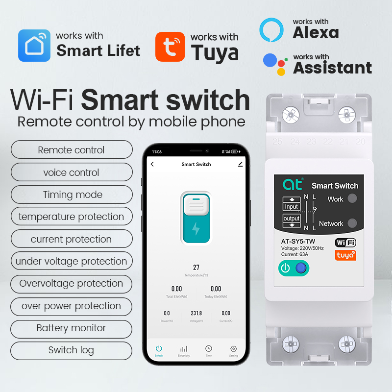 Smart Home Energy App - TUYA – disjoncteur intelligent WIFI, compteur