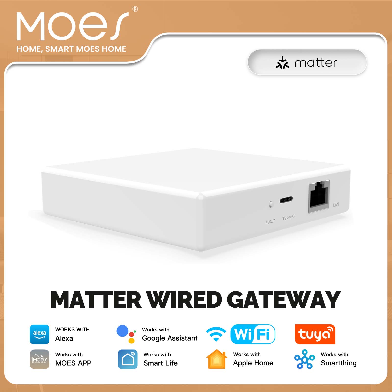 Smart Home Living - Passerelle Hub MOES Tuya ZigBee Matter
