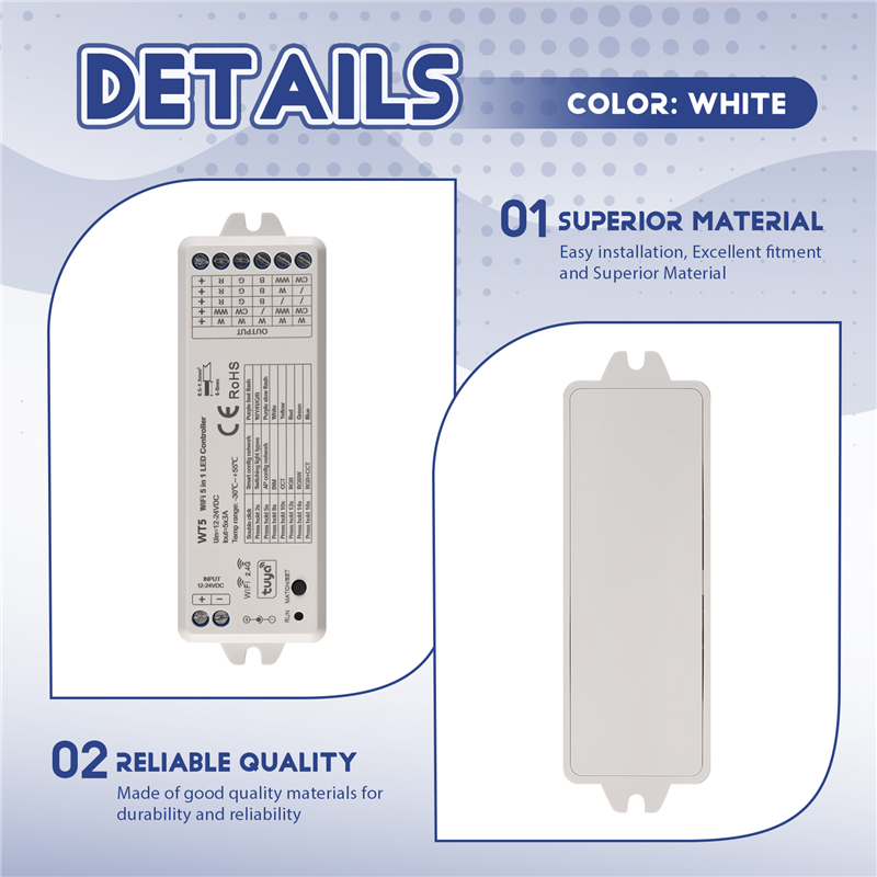 Contrôleur LED LICE-Tuya 5 en  - Wifi Led Dimmer avis et prix