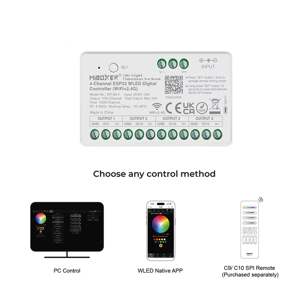 Miboxer SPIW5-4 5 en 1, contrô - Wifi Led Dimmer avis et prix