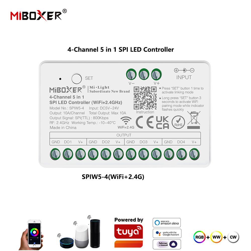 Miboxer SPIW5-4 5 en 1, contrô - Wifi Led Dimmer avis et prix