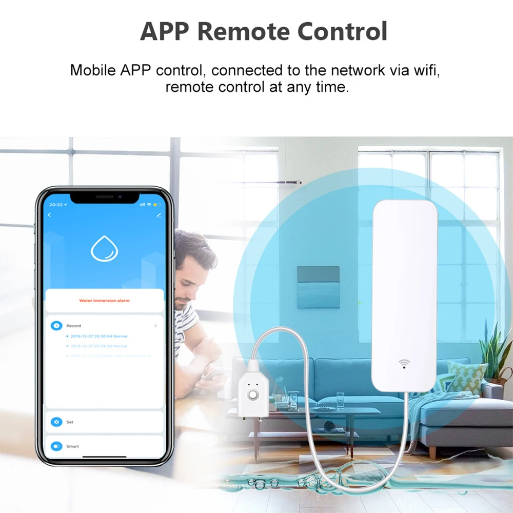 Tuya WiFi Zigbee capteur d'eau - Wifi Water Sensor avis et prix