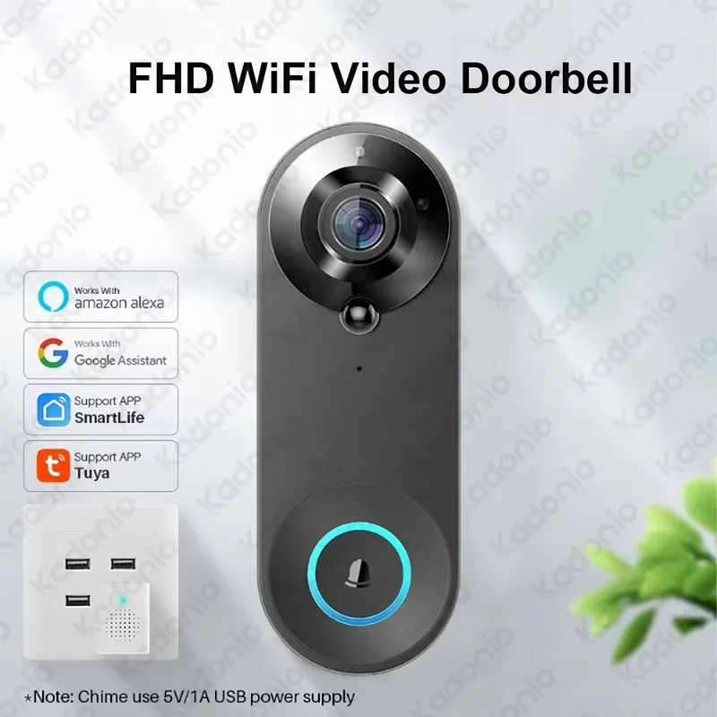 Sonnette vidéo WiFi Kadonio 10 - Wifi Doorbell Camera avis et prix