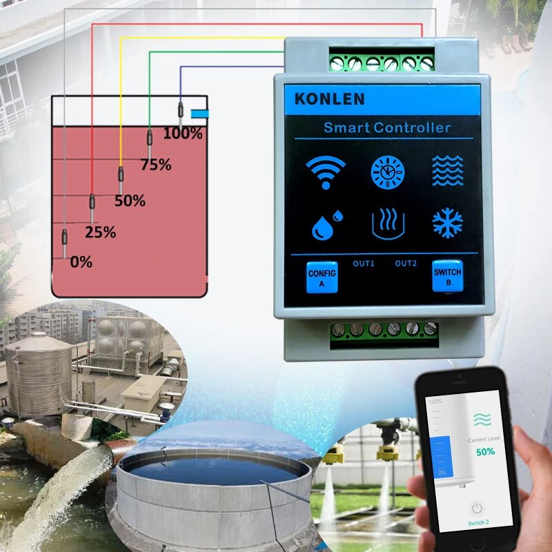 KONLEN-Capteur de niveau d'eau - Wifi Water Sensor avis et prix