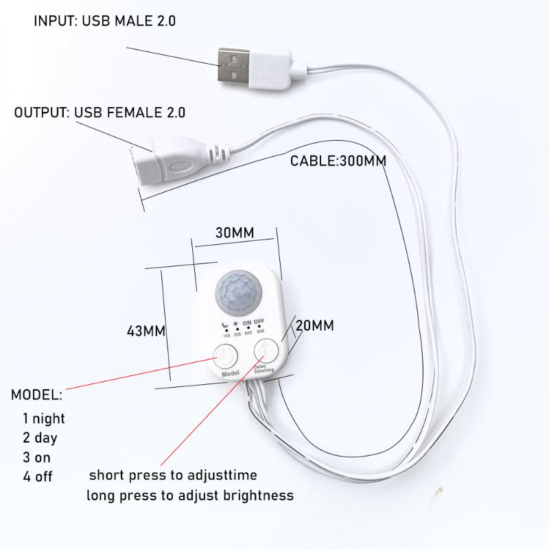 1 pièces DC 5 V-24 V USB PIR c - Pir Motion Sensor avis et prix
